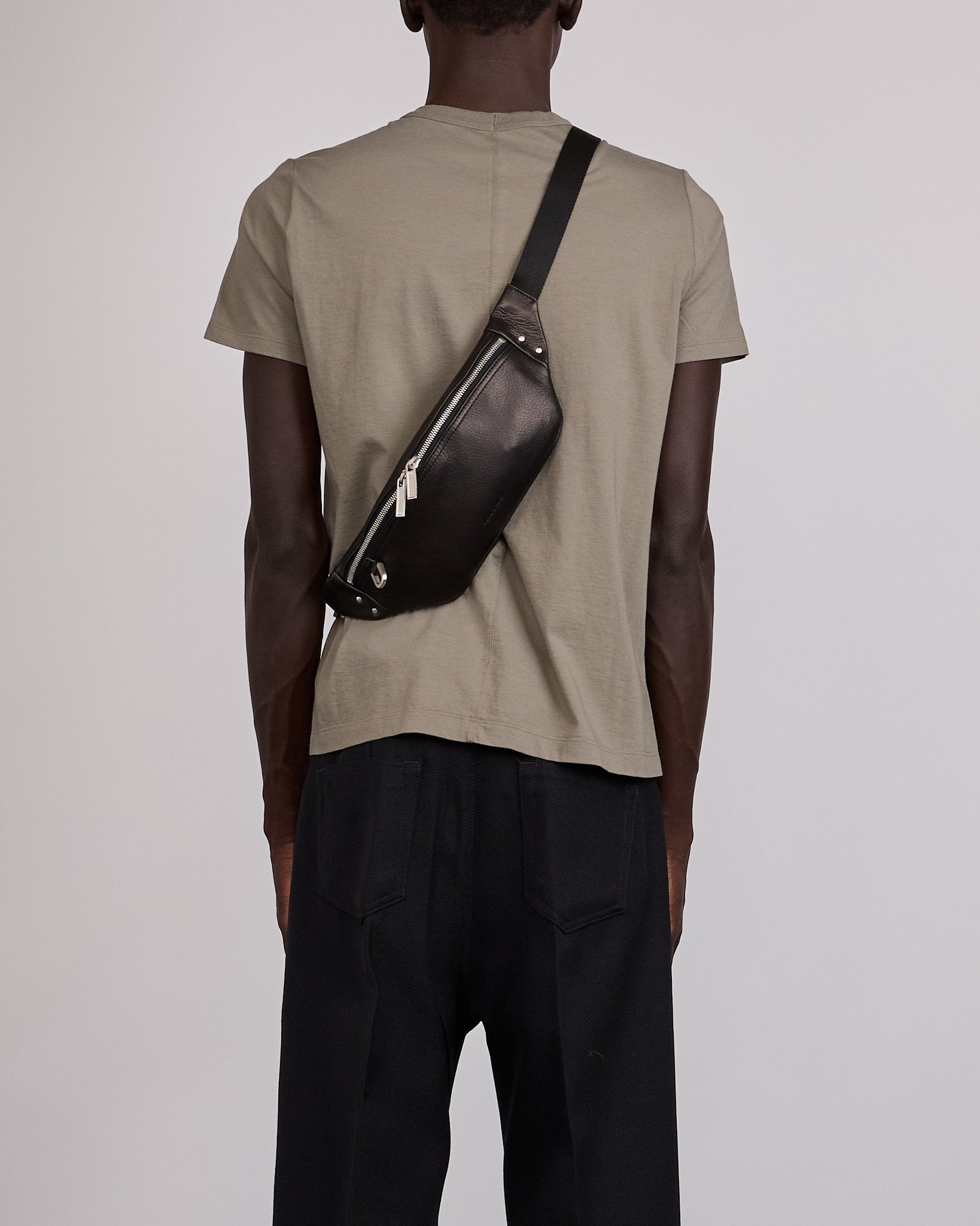 Rick Owens Geo Bumbag Grainy Leather Black – LESS 17