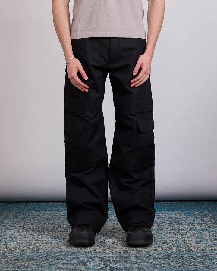 Rick Owens Geth Cargo Jean Cordura Cotton Black