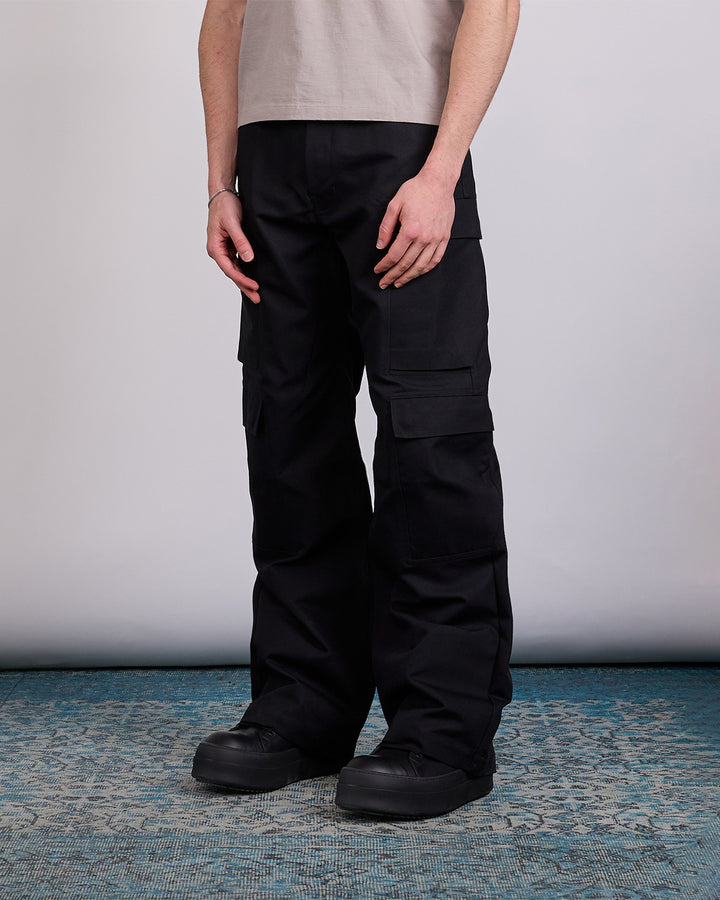 Rick Owens Geth Cargo Jean Cordura Cotton Black