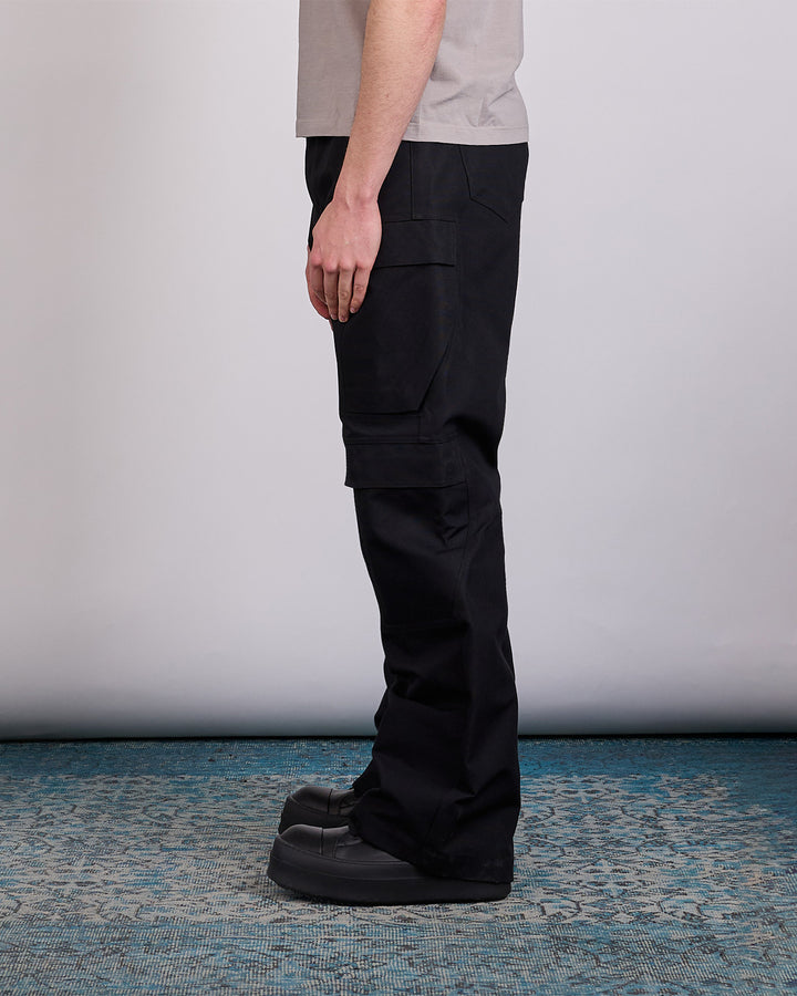 Rick Owens Geth Cargo Jean Cordura Cotton Black