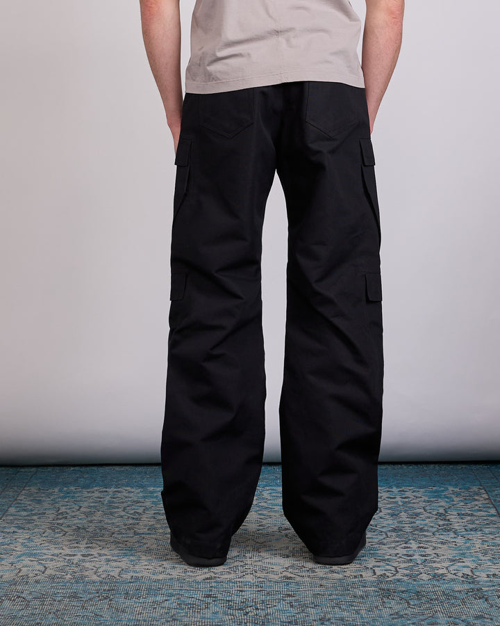 Rick Owens Geth Cargo Jean Cordura Cotton Black