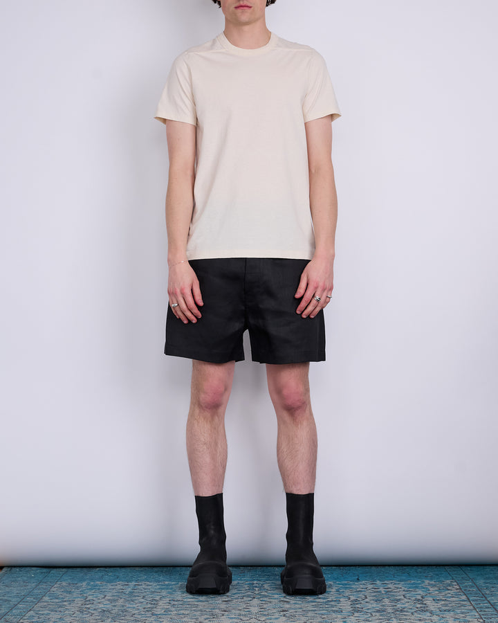 Rick Owens Geth Cutoff Short Linen Twill Black