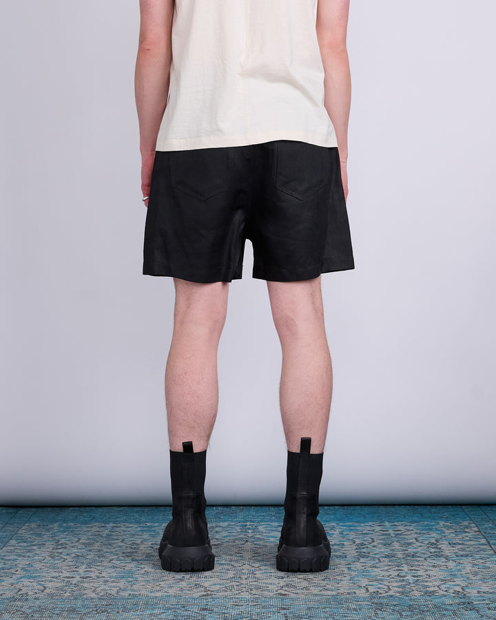 Rick Owens Geth Cutoff Short Linen Twill Black