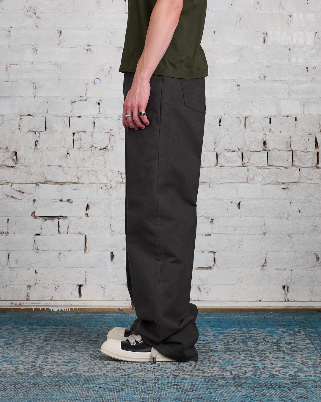 Rick Owens Geth Jean Brushed Heavy Twill Dark Dust