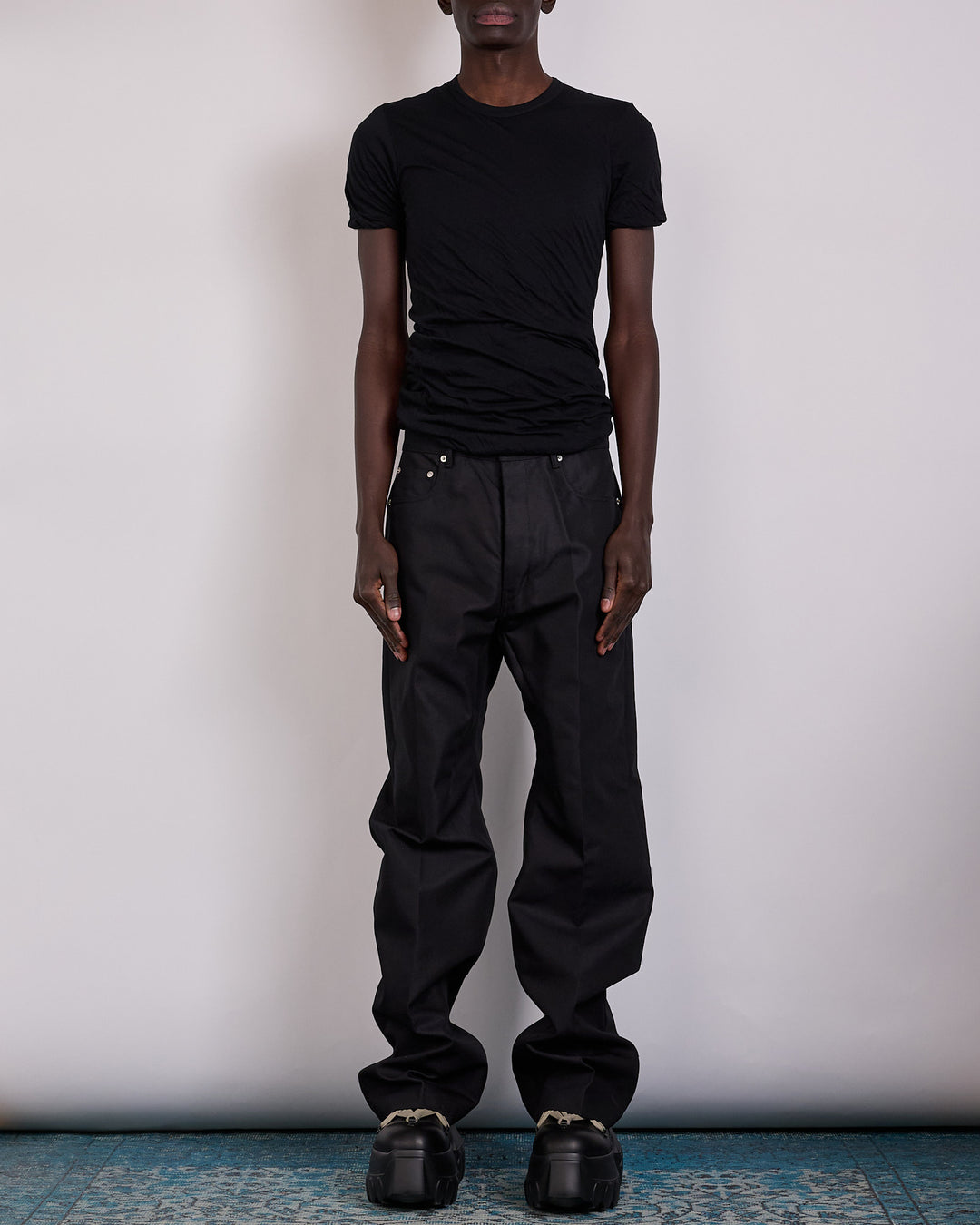 Rick Owens Geth Jean Cordura Cotton Black
