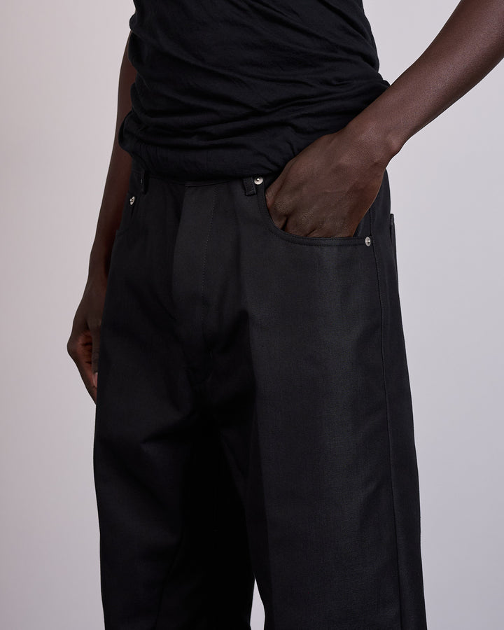 Rick Owens Geth Jean Cordura Cotton Black