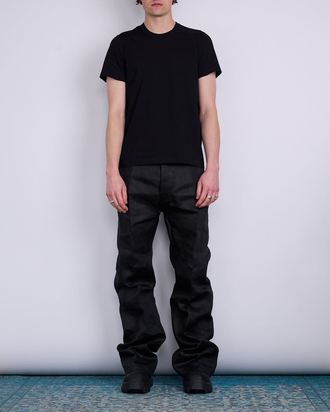 Rick Owens Geth Jean Linen Twill Black