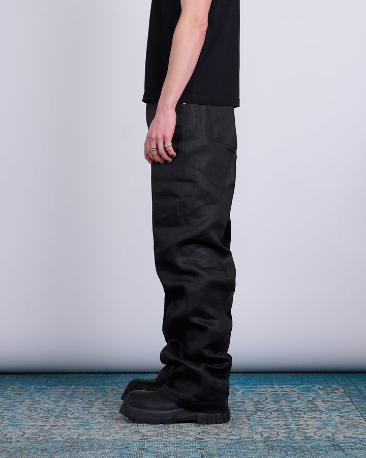 Rick Owens Geth Jean Linen Twill Black