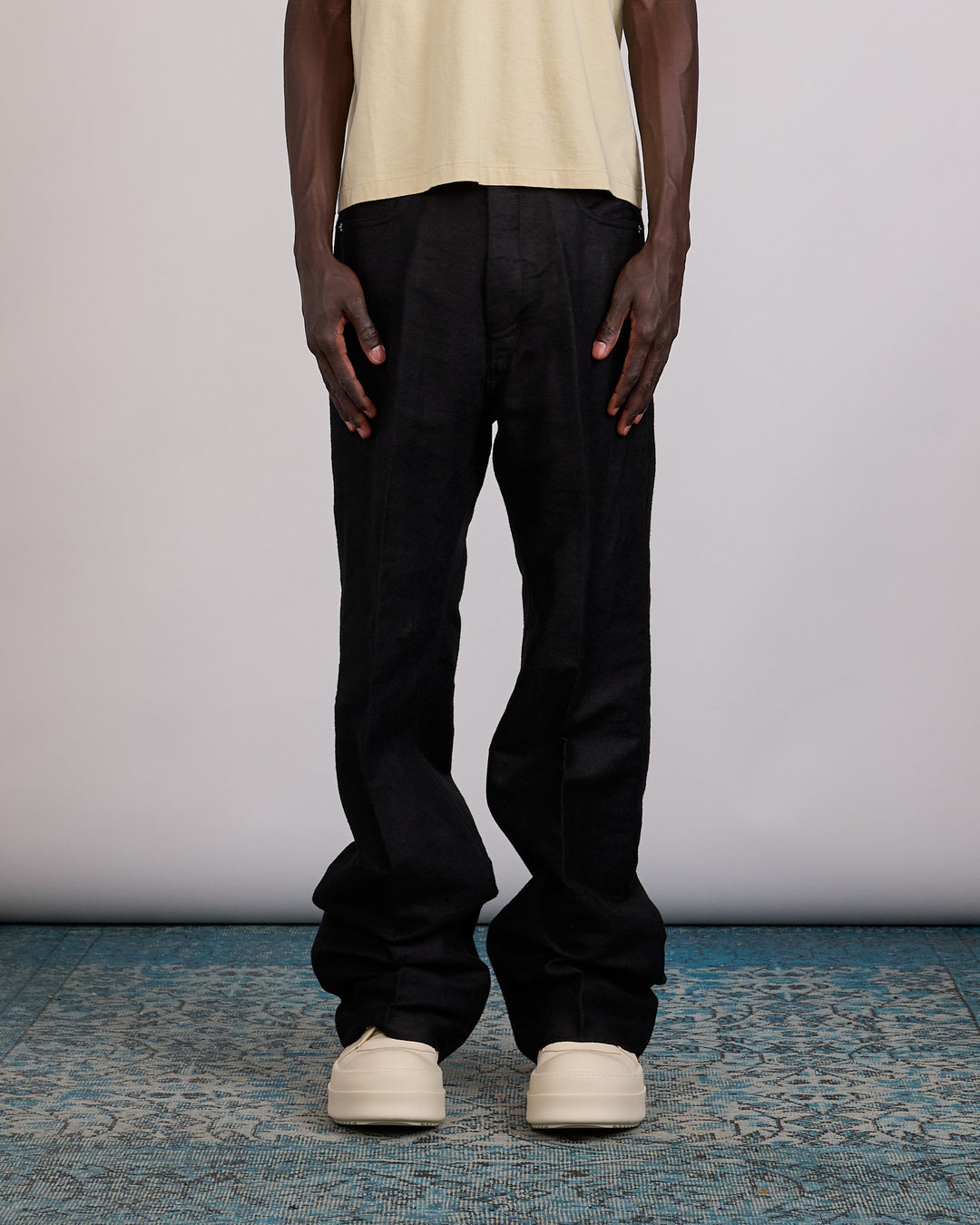 Rick Owens Geth Jean Ramie Moleskin Black