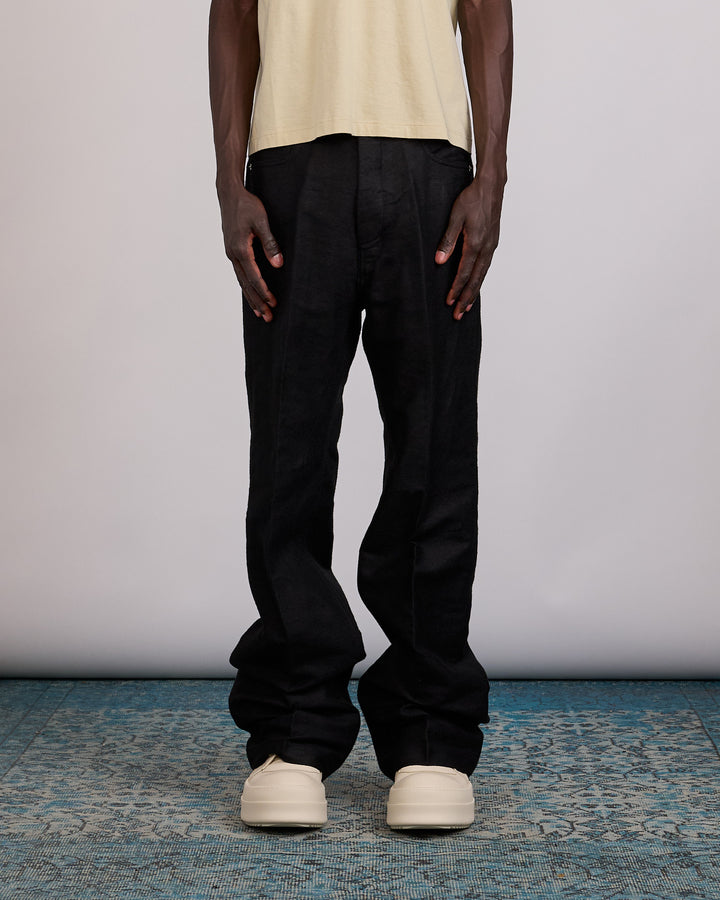 Rick Owens Geth Jean Ramie Moleskin Black
