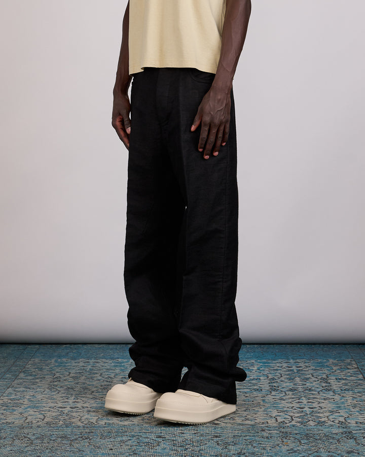 Rick Owens Geth Jean Ramie Moleskin Black