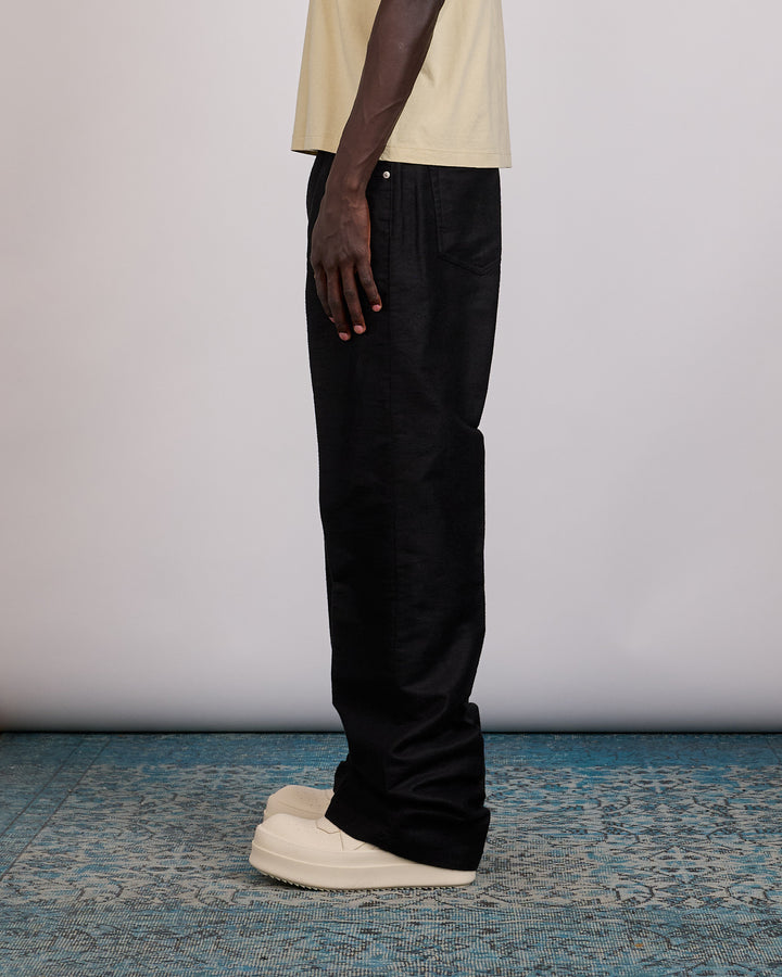 Rick Owens Geth Jean Ramie Moleskin Black