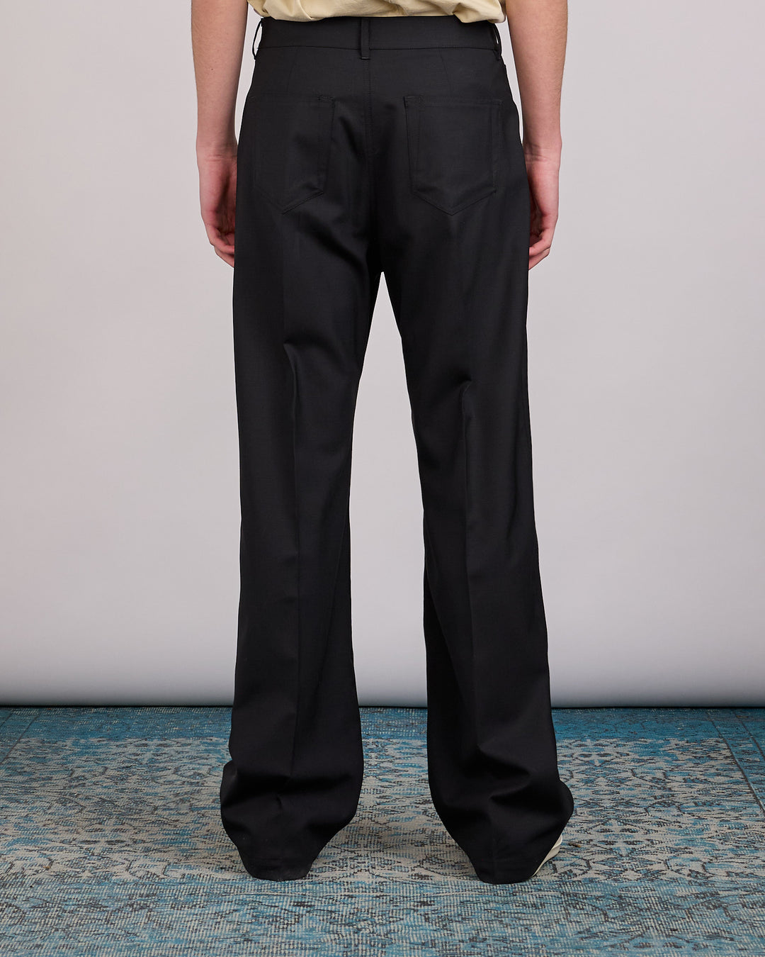 Rick Owens Geth Jean Zanlight Suiting Paper Wool Black