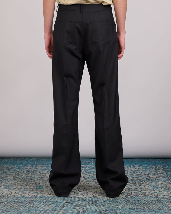 Rick Owens Geth Jean Zanlight Suiting Paper Wool Black