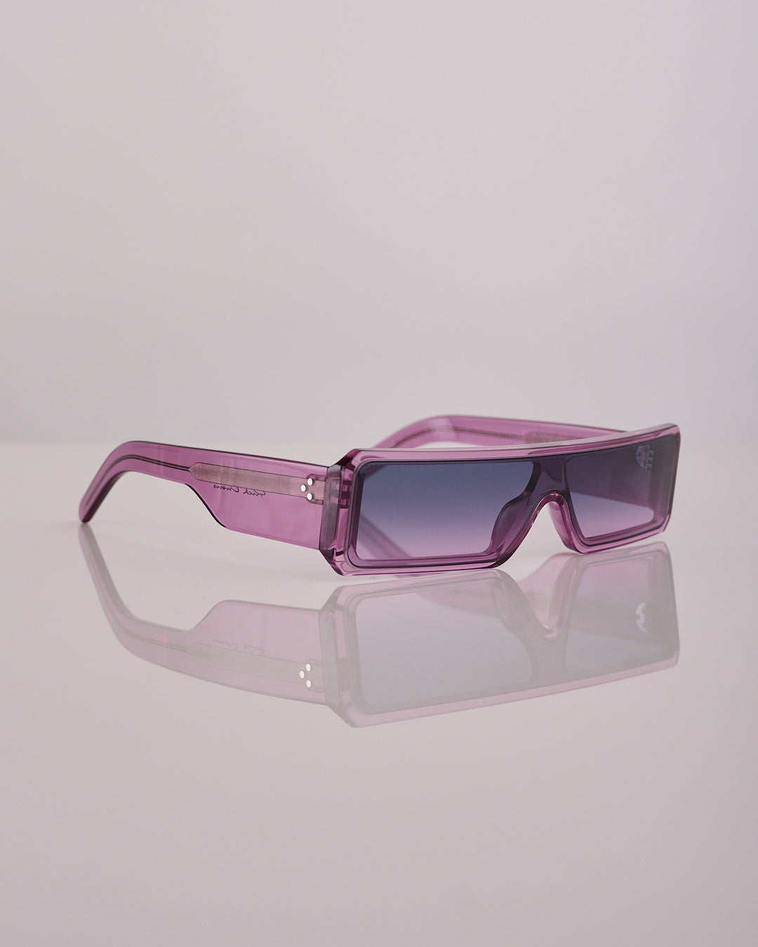 Rick Owens Gethshades Temple Sunglass Violet Violet Degrade