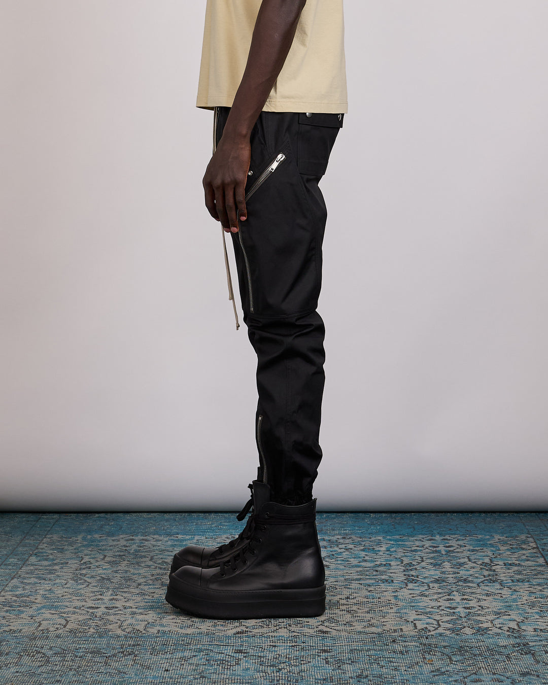 Rick Owens Heizer Bauhaus Cargo Pant TE Black