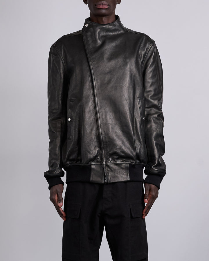 Rick Owens Hollywood Flight Nappa Lamb Leather Jacket Black