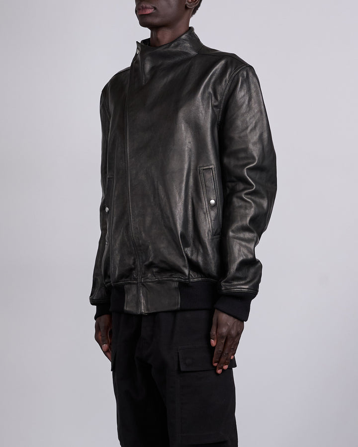 Rick Owens Hollywood Flight Nappa Lamb Leather Jacket Black