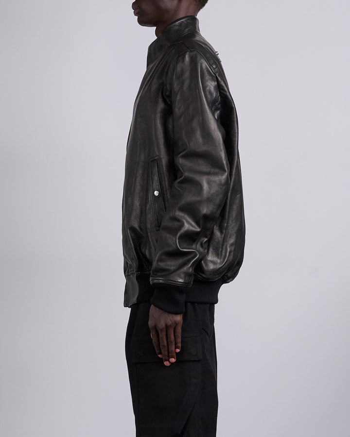 Rick Owens Hollywood Flight Nappa Lamb Leather Jacket Black
