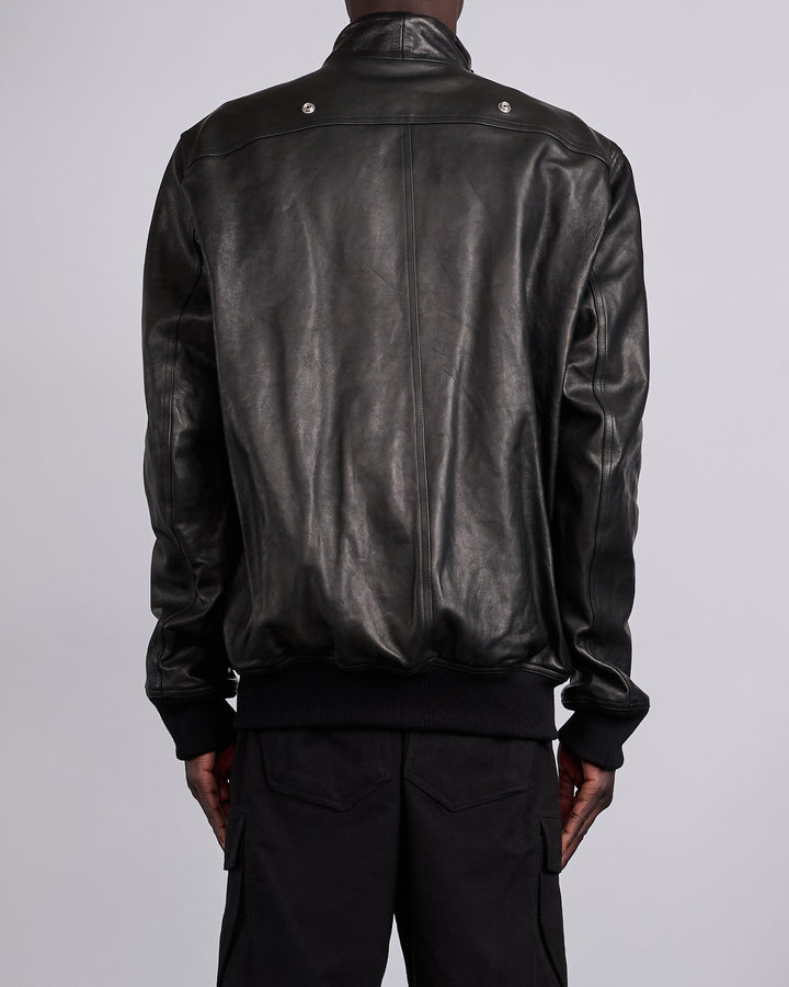 Rick Owens Hollywood Flight Nappa Lamb Leather Jacket Black