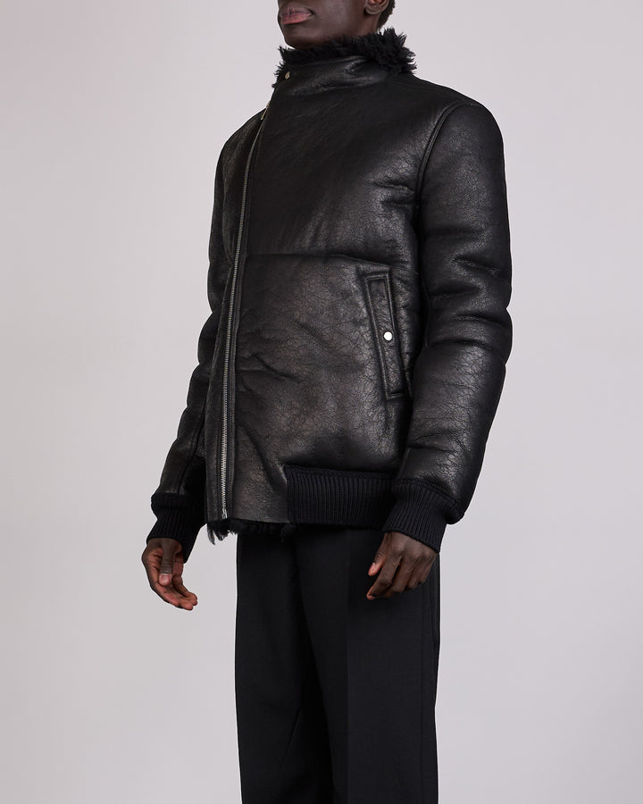 Rick Owens Hollywood Flight Shearling Jacket Black