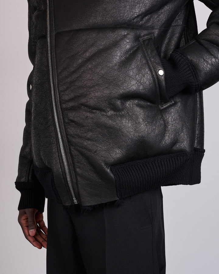 Rick Owens Hollywood Flight Shearling Jacket Black