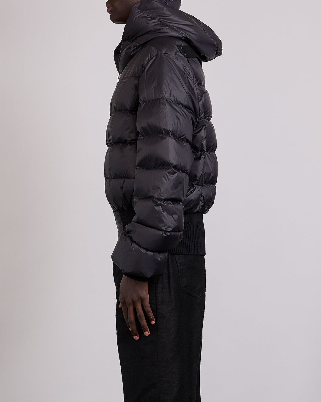 Rick Owens Hooded Duvet Jacket Nylon Black