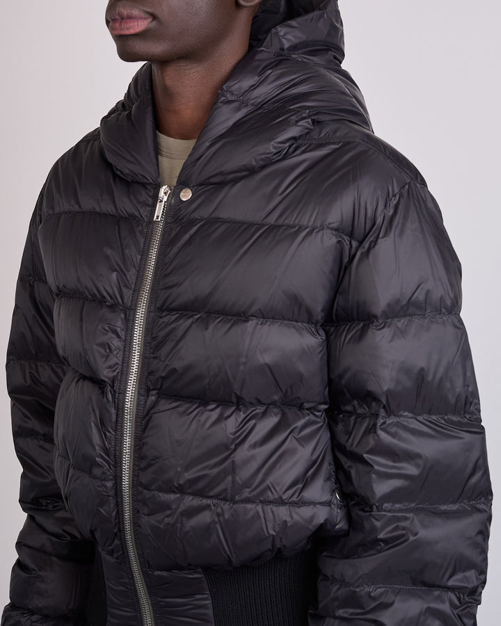 Rick Owens Hooded Duvet Jacket Nylon Black