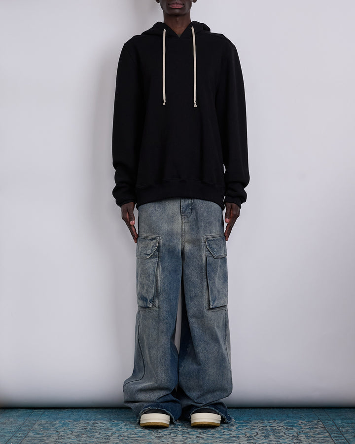 Rick Owens Hoodie Compact Terry Black