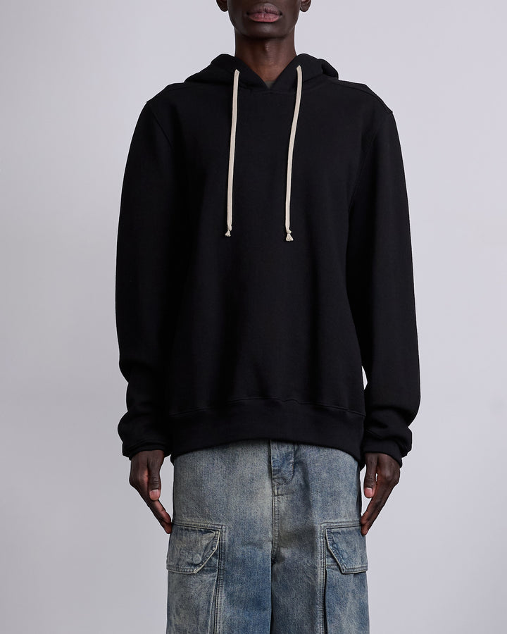 Rick Owens Hoodie Compact Terry Black
