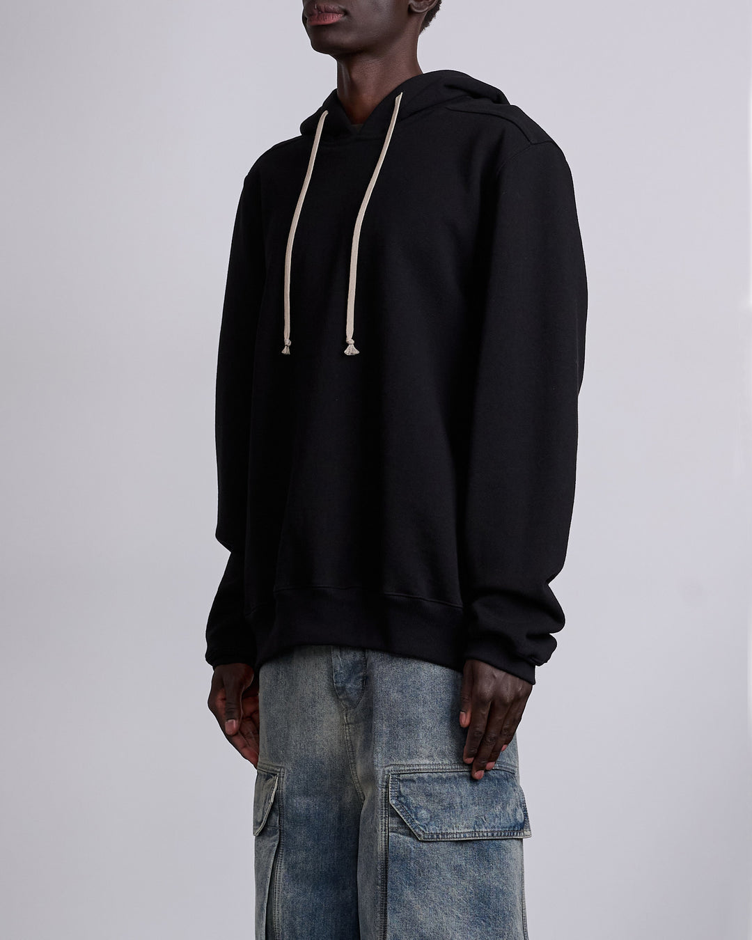 Rick Owens Hoodie Compact Terry Black