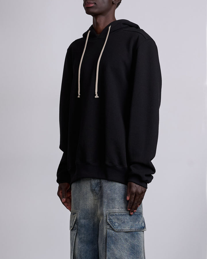 Rick Owens Hoodie Compact Terry Black