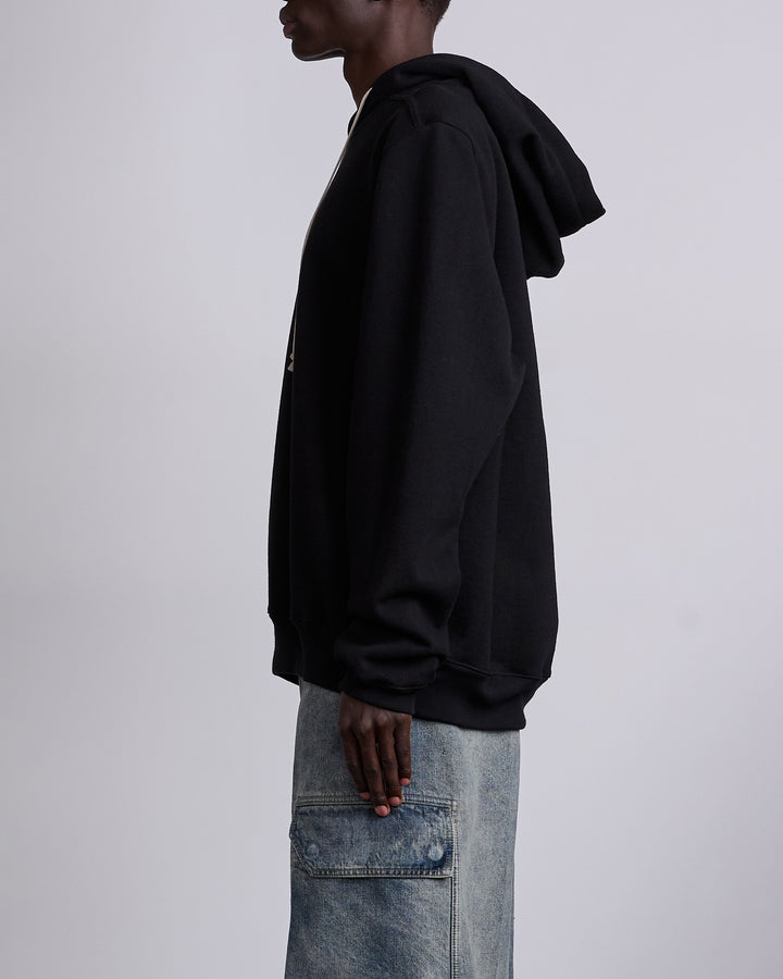 Rick Owens Hoodie Compact Terry Black