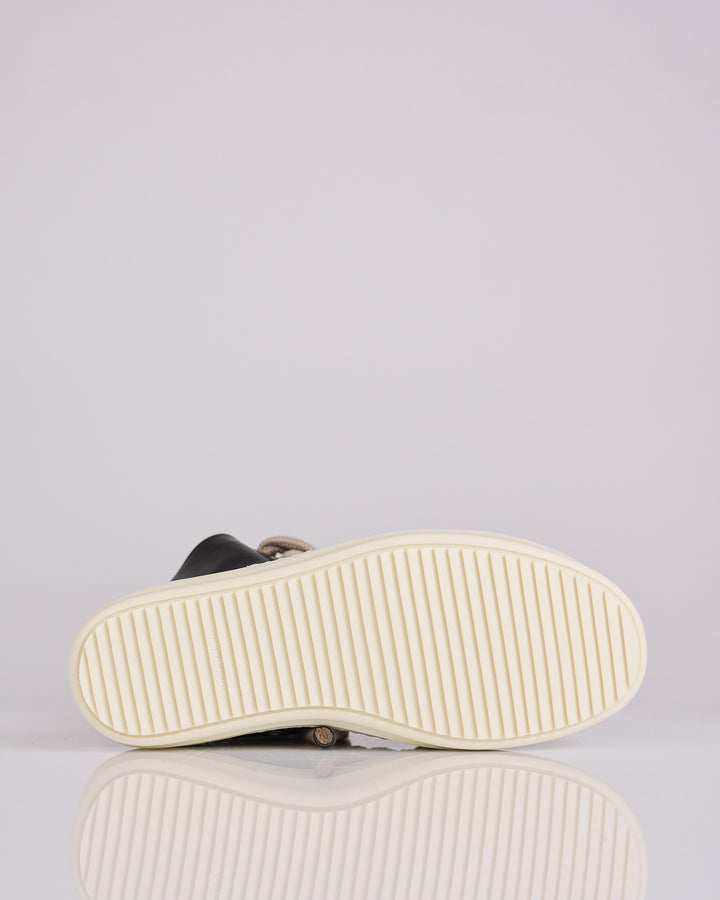 Rick Owens Jumbo Lace High Sneak LCO Leather Black Milk