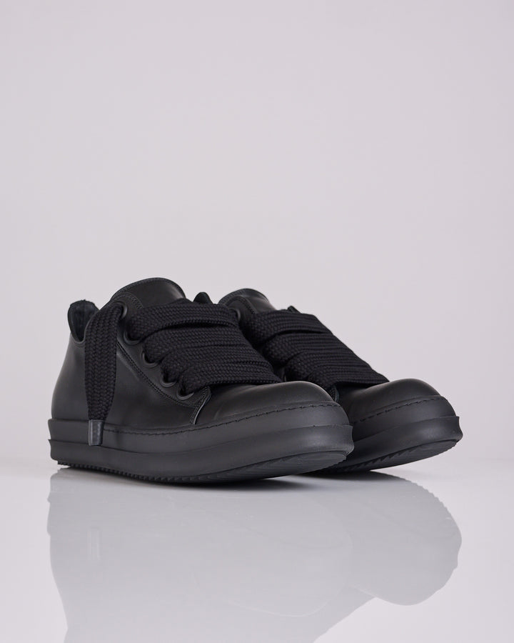 Rick Owens Jumbo Lace Low Sneak LCO Leather All Black