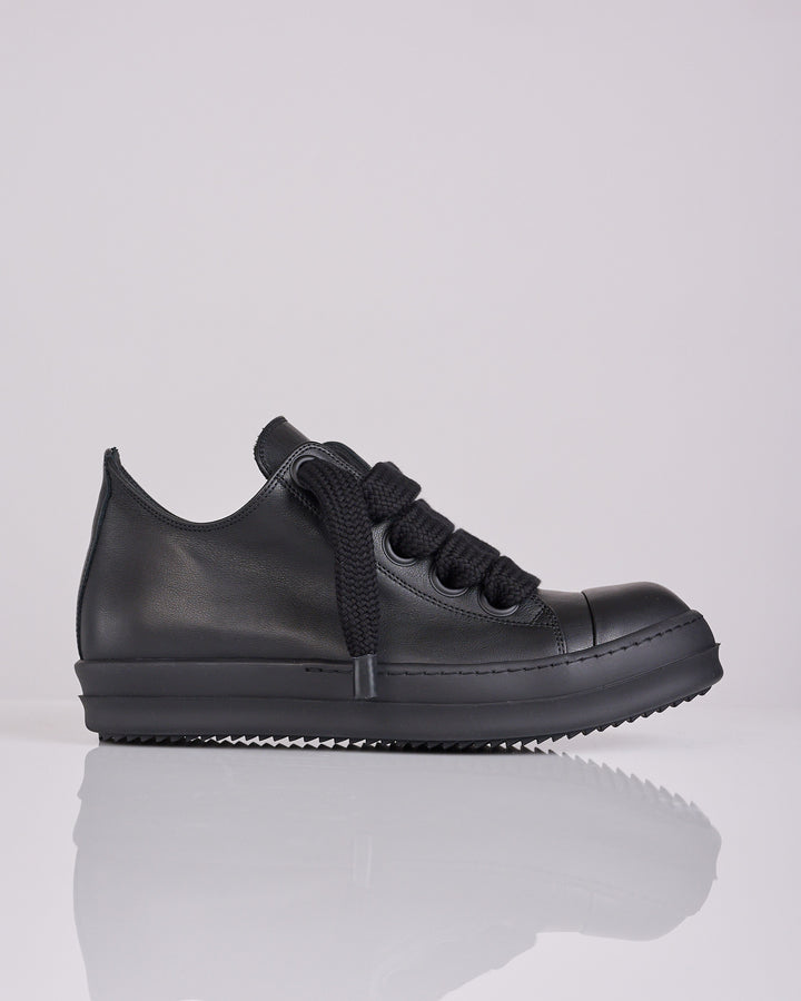 Rick Owens Jumbo Lace Low Sneak LCO Leather All Black