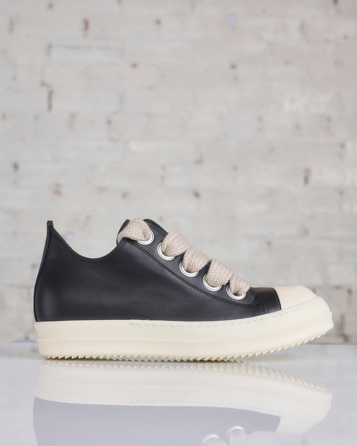 Rick Owens Jumbolaced Low Sneaker Leather Black Pearl Milk