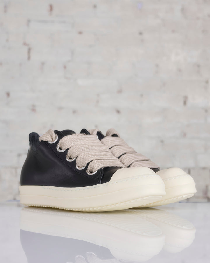 Rick Owens Jumbolaced Low Sneaker Leather Black Pearl Milk