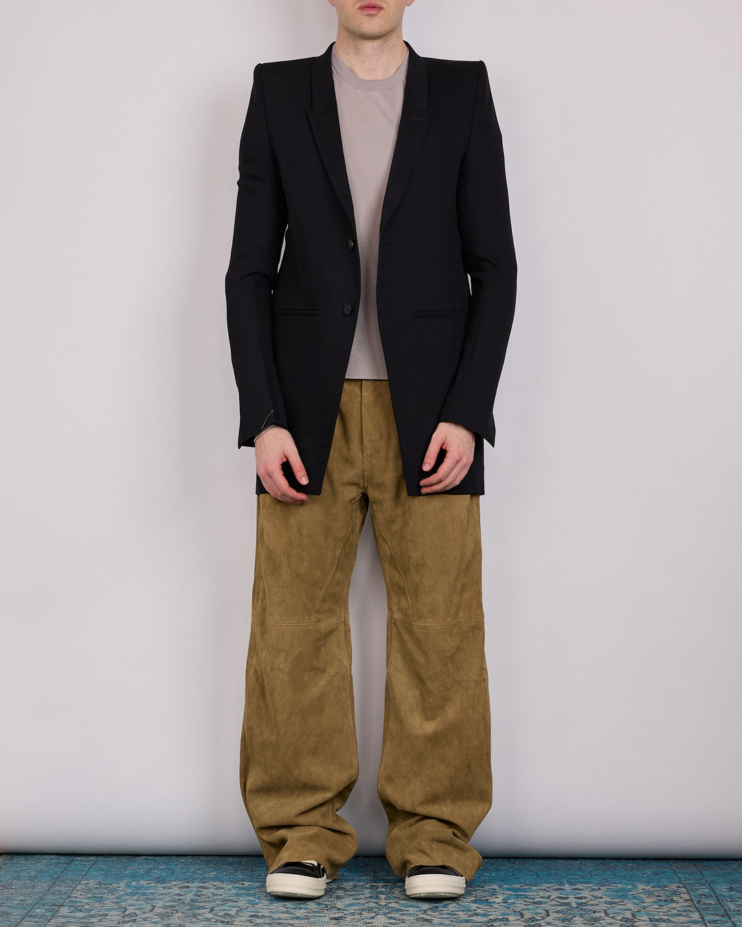 Rick Owens Larry Neue Blazer Twisted Wool Black