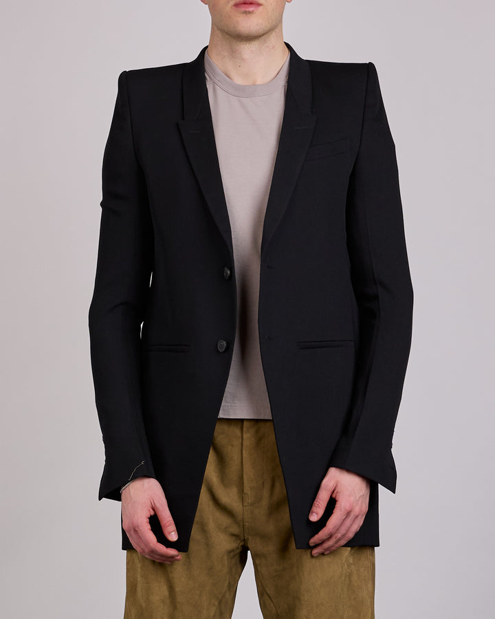 Rick Owens Larry Neue Blazer Twisted Wool Black