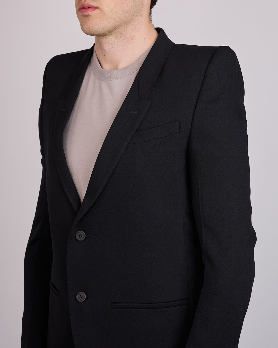 Rick Owens Larry Neue Blazer Twisted Wool Black