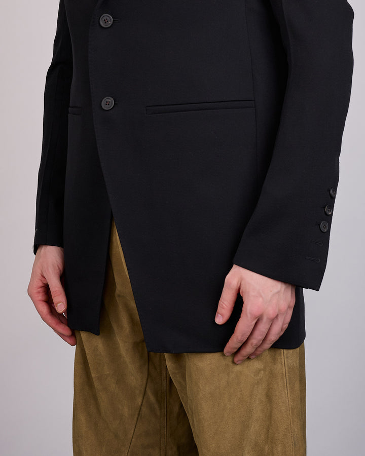 Rick Owens Larry Neue Blazer Twisted Wool Black