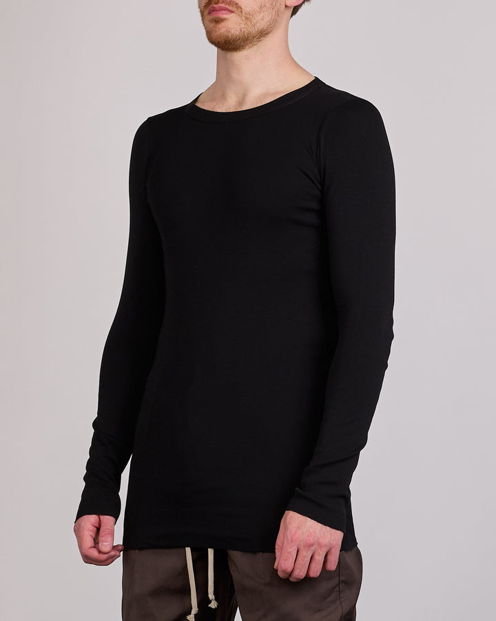 Rick Owens Longsleeve Rib T-Shirt Classic Jersey Black