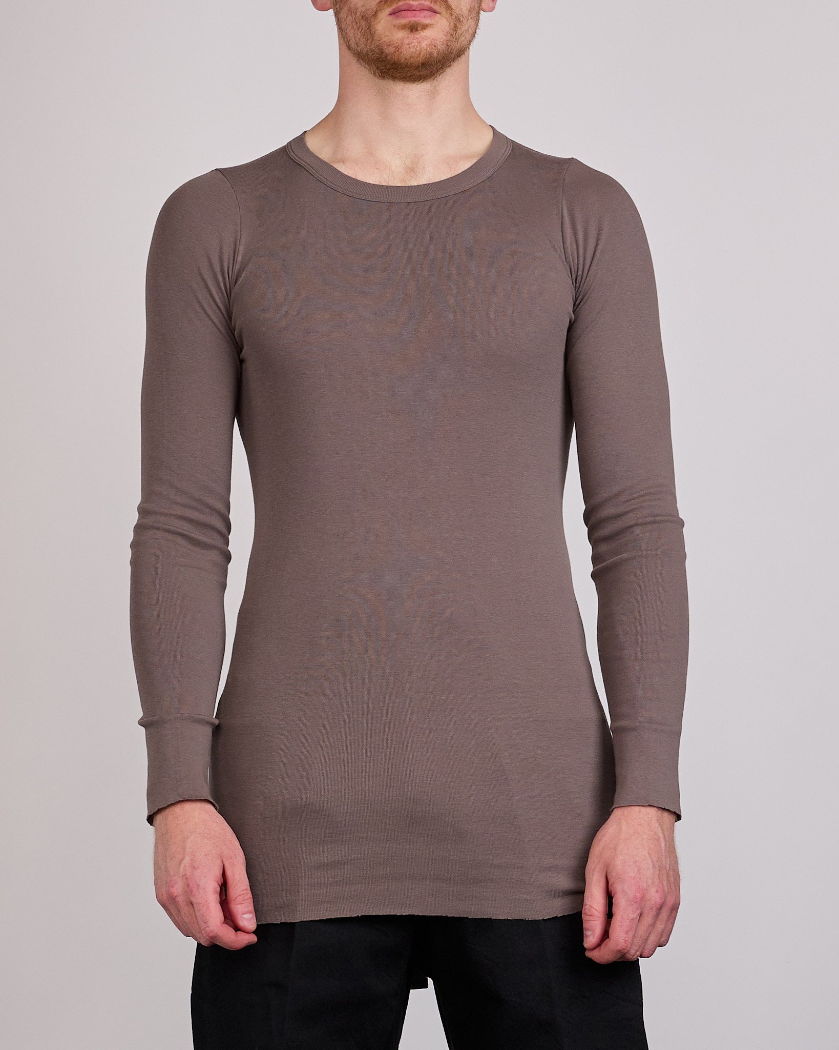 Rick Owens Longsleeve Rib T-Shirt Classic Jersey Dust – LESS 17