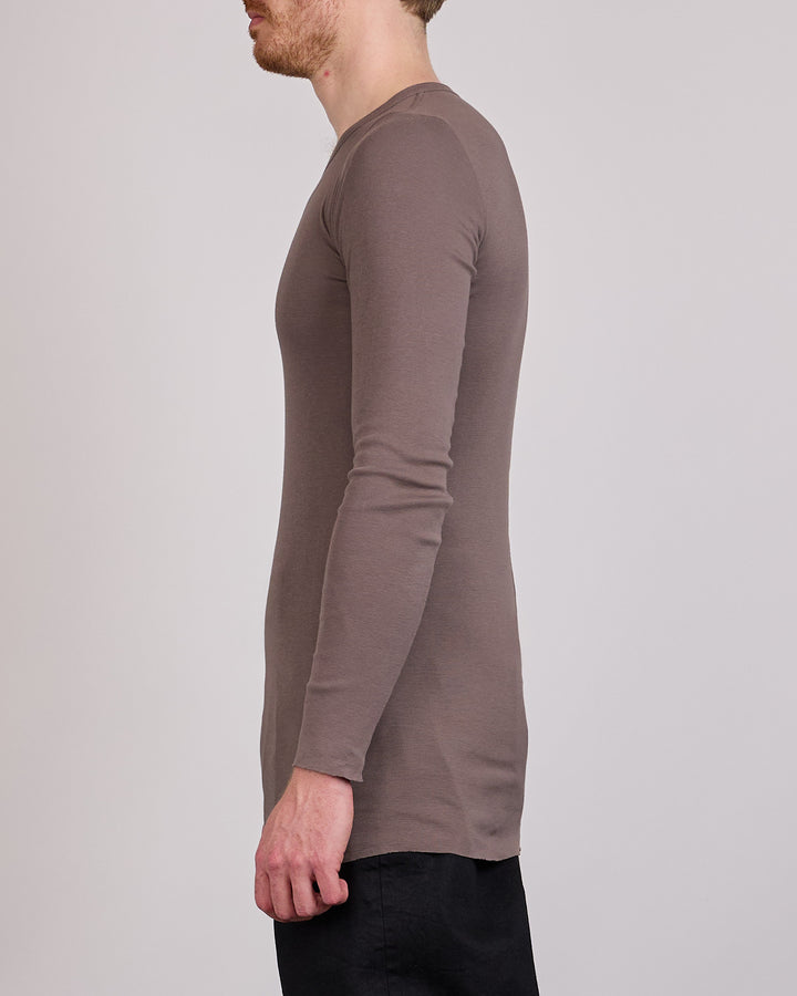 Rick Owens Longsleeve Rib T-Shirt Classic Jersey Dust