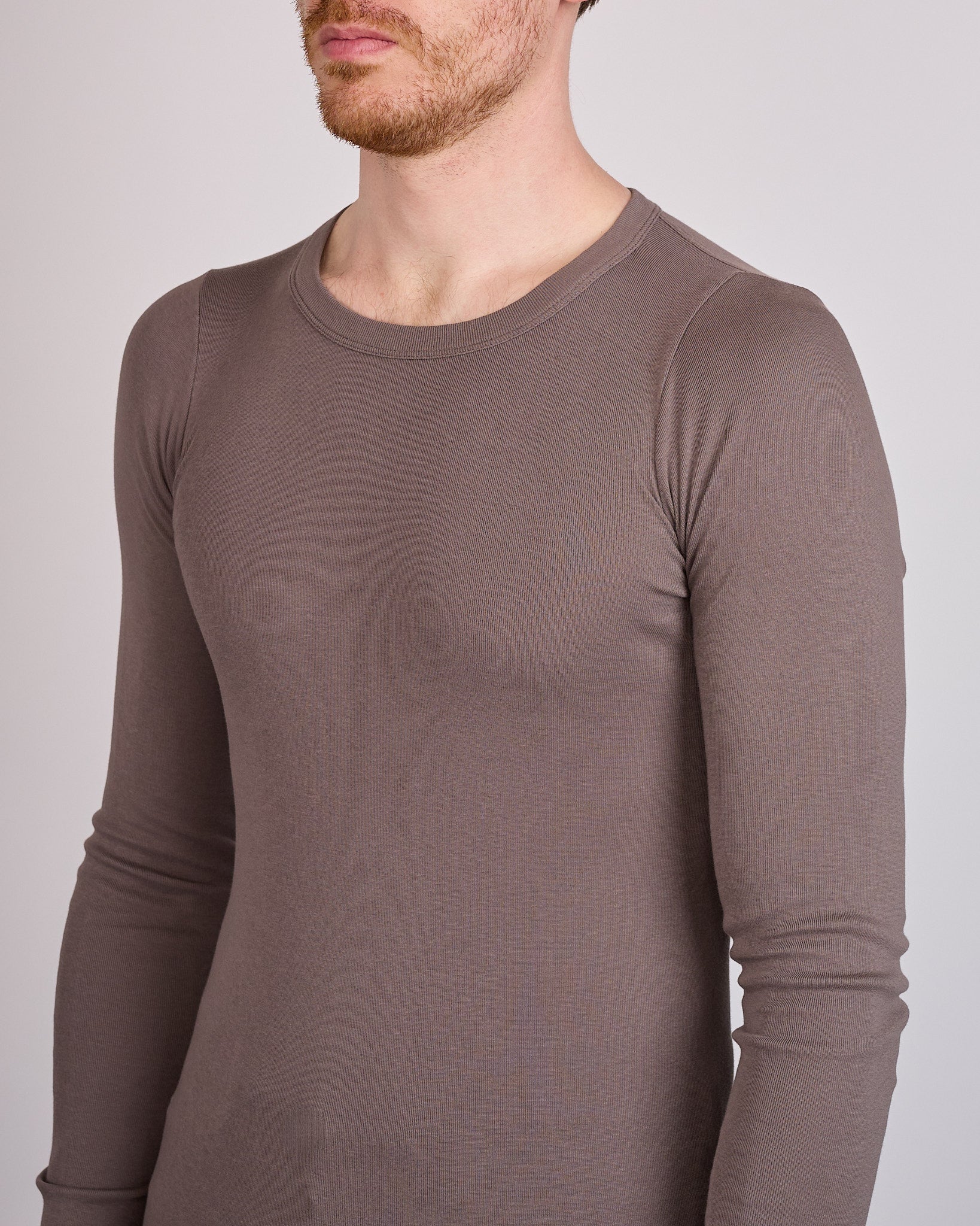 Rick Owens Longsleeve Rib T-Shirt Classic Jersey Dust – LESS 17