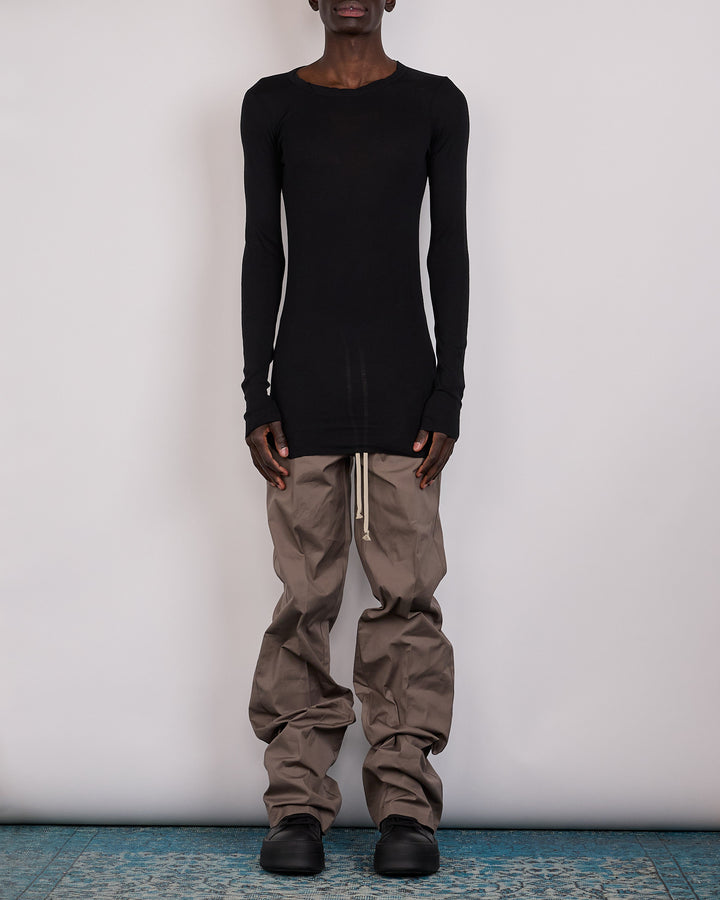 Rick Owens Longsleeve Rib T-Shirt Micro Rib Black