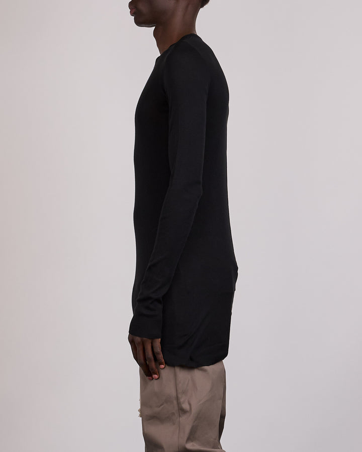 Rick Owens Longsleeve Rib T-Shirt Micro Rib Black