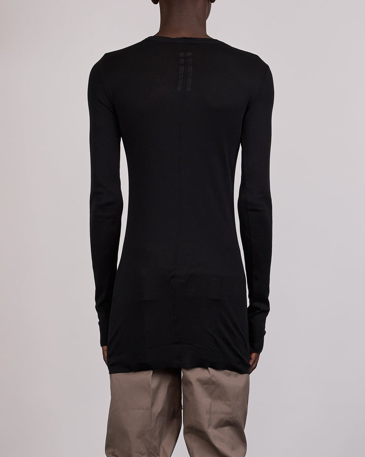 Rick Owens Longsleeve Rib T-Shirt Micro Rib Black