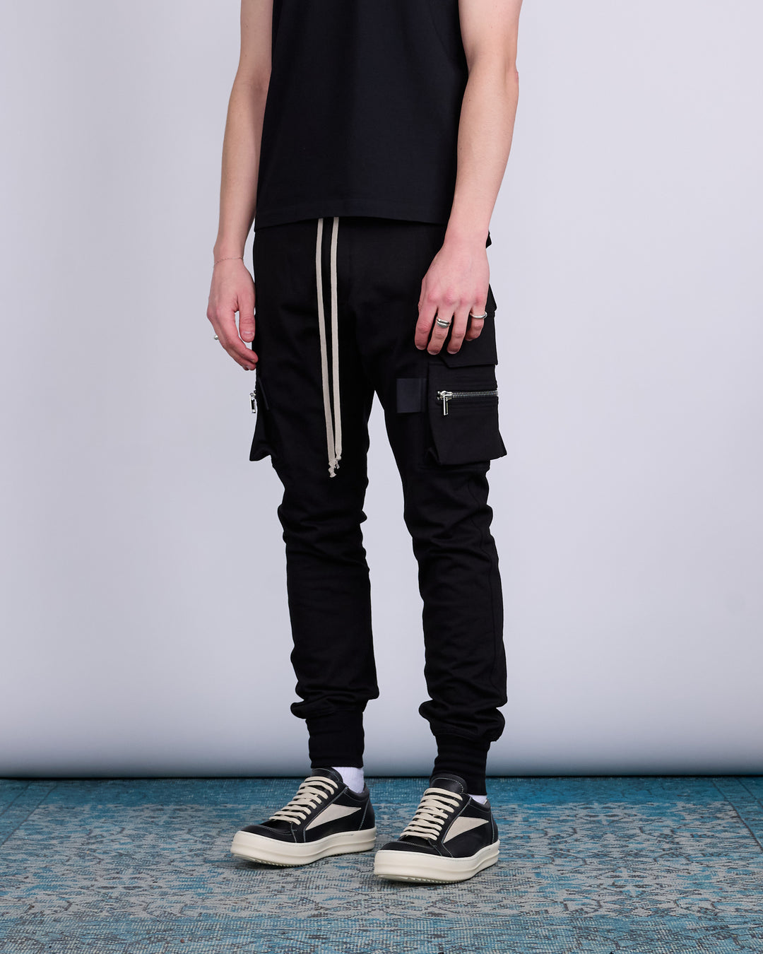 Rick Owens Mastodon Cargo Pant Heavy Jersey BA Black